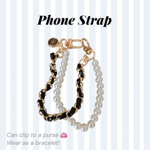 Gold and Black Chain Phone Strap